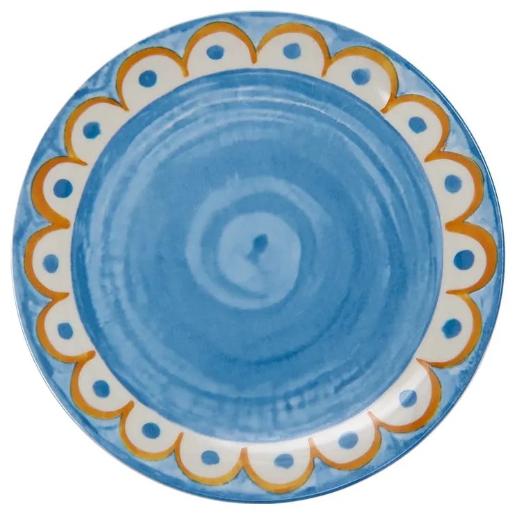 Svetlomodré porcelánové taniere v súprave 6 ks ø 27 cm Tangeri blue – Villa Altachiara