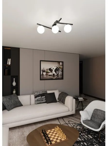 Stropné svietidlo SMART 3xE14/10W/230V čierna/biela