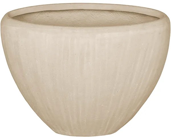 Kvetináč Polystone Plain oval natural béžový 52x24x40 cm