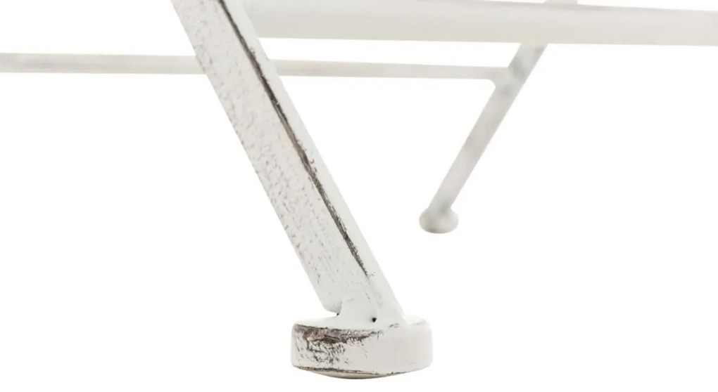 Kovová skladacia stolička Sibell (SET 2 ks) - Biela antik