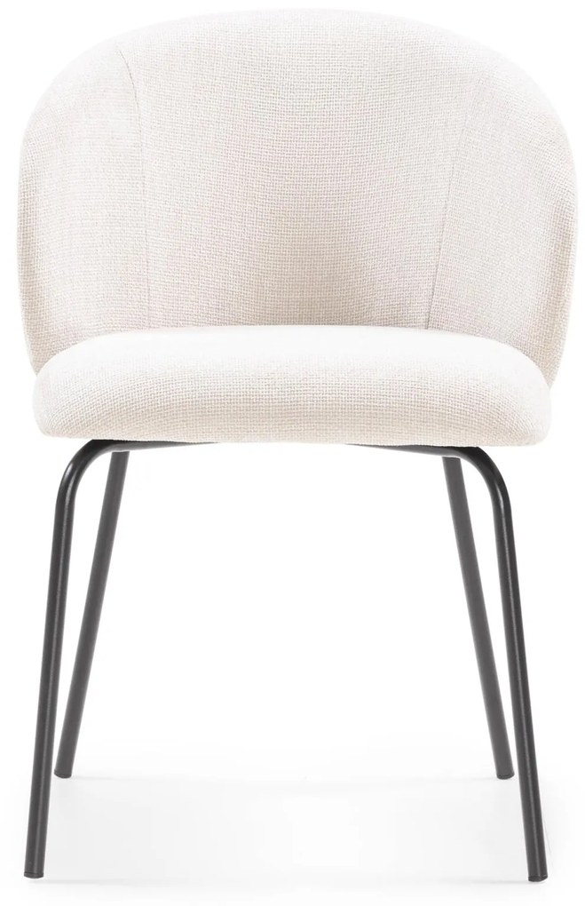 Jídelní židle LARISA světle béžová/černá