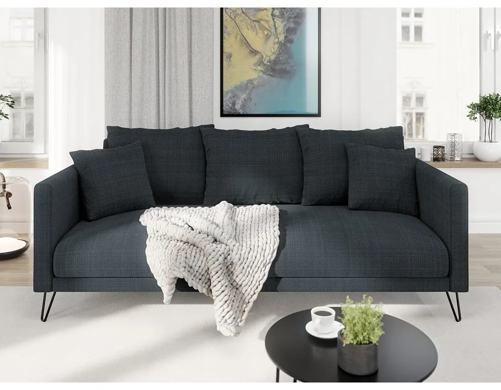 Tmavosivá ženilková pohovka 200 cm Freya – Ropez