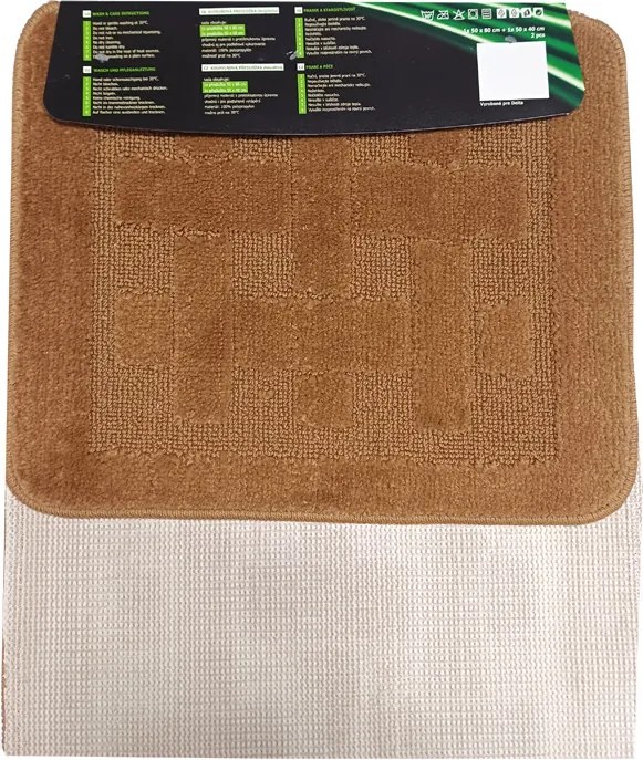 Ella kúpeľňová predložka 2set - hnedá