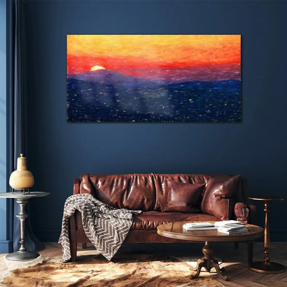 Obraz na skle Krajina sky sunset
