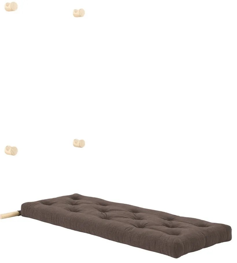 Tmavohnedé menčestrové kreslo Hooked – Karup Design