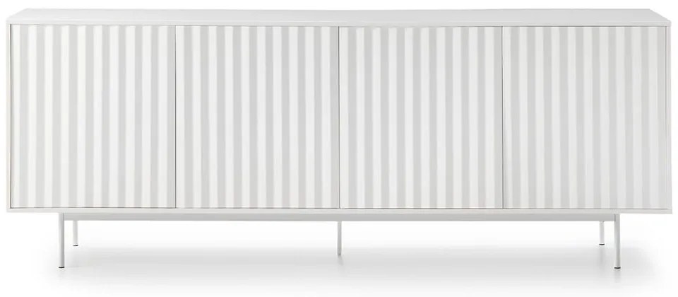 Biela nízka komoda 211x80 cm Sierra – Teulat