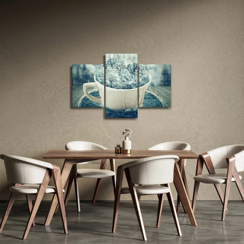 Obraz - Zimný svet v hrnčeku (90x60 cm)