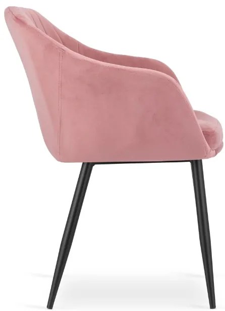TRENDIE Zamatová stolička Bombai ružová