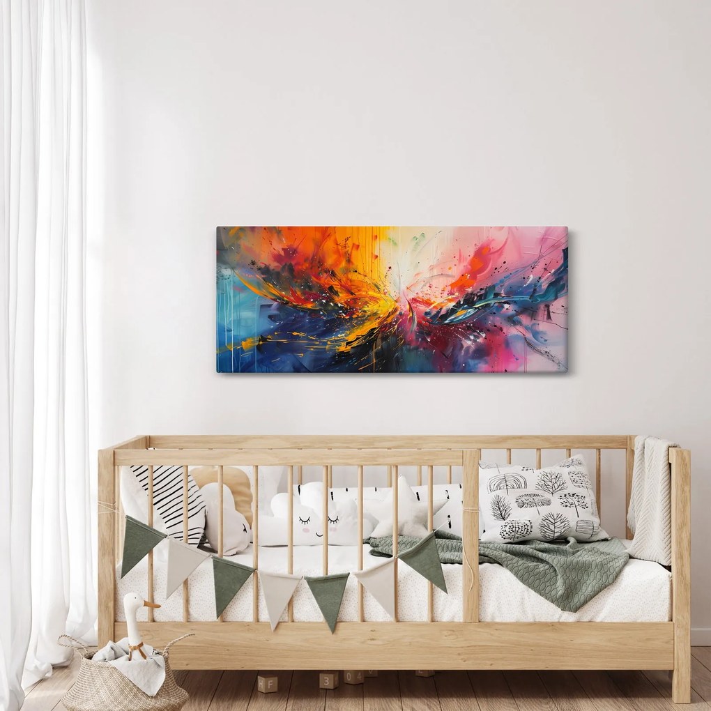 Obraz - Farebná abstrakcia (120x50 cm)