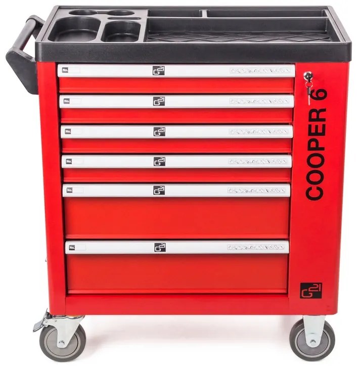 Dielenský vozík G21 Cooper 6, červený 6350403