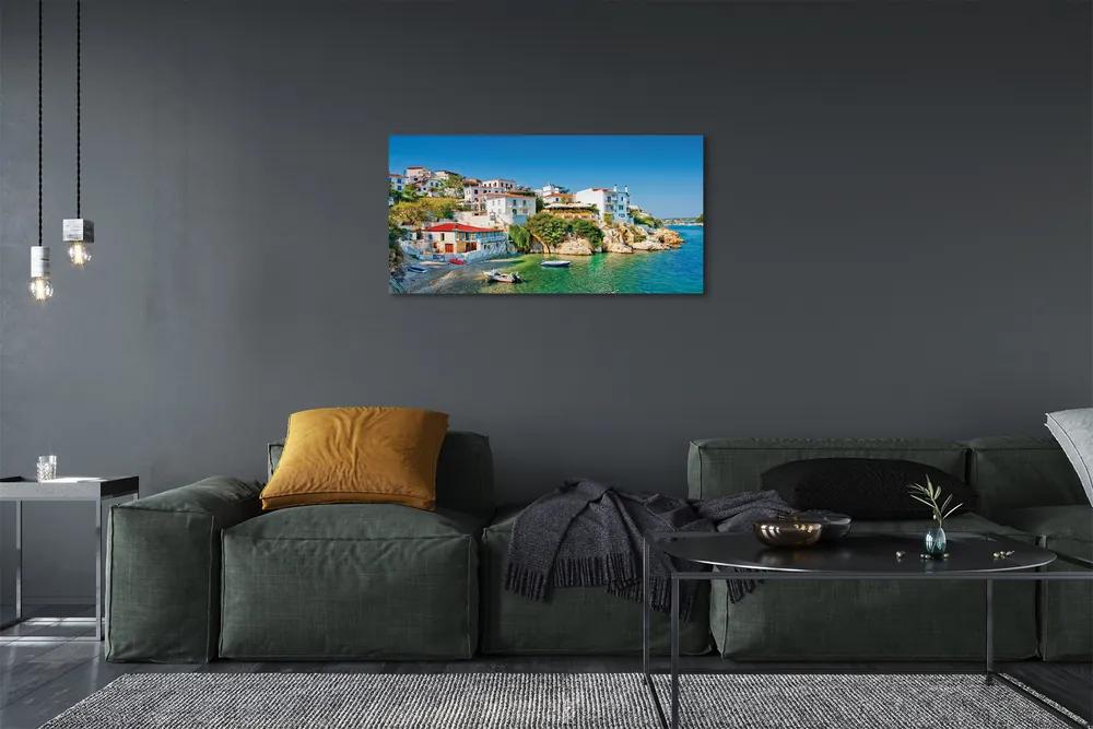 Obraz na plátne Grécko stavieb pobrežie morská 120x60 cm