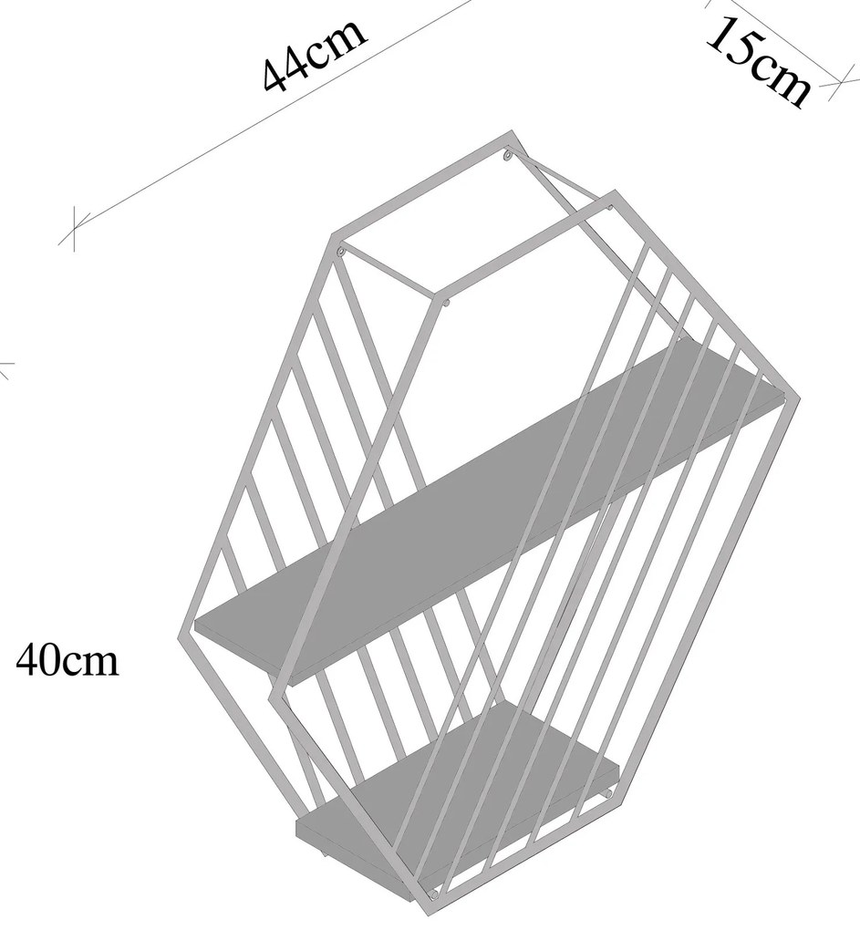 Nástenná polica LILIALES z masívu tmavý orech