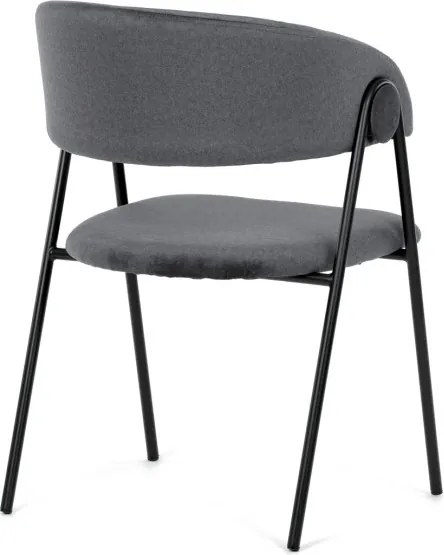Jedálenská stolička zamatová, sivá DCL-X7130 GREY2