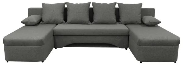 Univerzálna rozkladacia rohová sedacia súprava do U s úložným priestorom ALMEIDA antracit