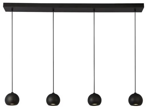 Searchlight 1014-4BK - Luster na lanku EINDHOVEN 4xGU10/50W/230V čierna