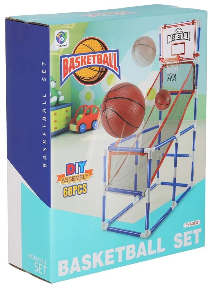 KIK Basketbalová arkádová hra s 2 loptami a pumpou, prenosná