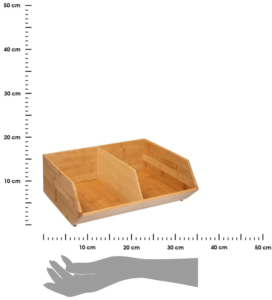 Drevený kuchynský organizér Bam Duo, 35x30,5x12,5 cm