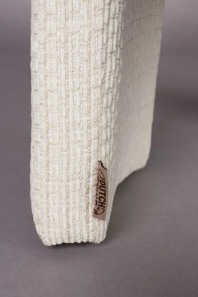 Krémovobiele čalúnené jedálenské kreslo s podrúčkami Medina – Dutchbone