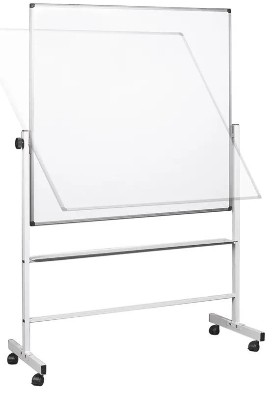 Bi-Office Mobilná otočná obojstranná keramická tabuľa, magnetická, biela, 1200 x 900 mm