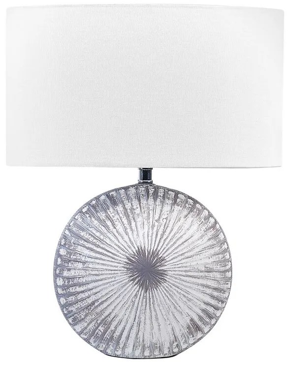 Keramická stolná lampa sivá YUNA Beliani