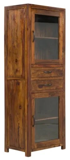 furniture-nabytek.cz - Masívna vitrína Palison dark z palisandra, lakovaná, hnedá
