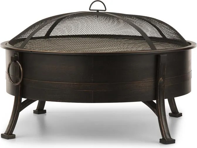 Blumfeldt Catania, ohnisko 2 v 1, Ø 80 cm, lapač iskier, Ø 70 cm gril, oceľ, antický motív