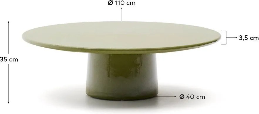 Betónový okrúhly Záhradný konferenčný stolík ø 110 cm Albanella – Kave Home