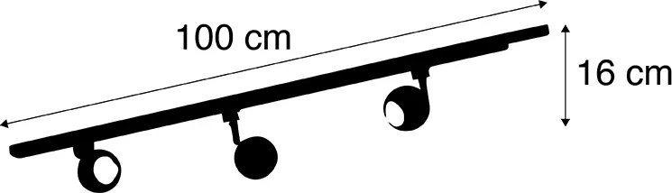 Inteligentný moderný koľajnicový systém biely 1-fázový vrátane 3 Wifi GU10 - Gissi