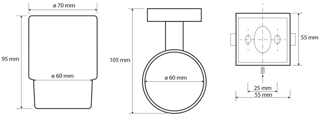 SAPHO XQ903 X-square pohár, chróm