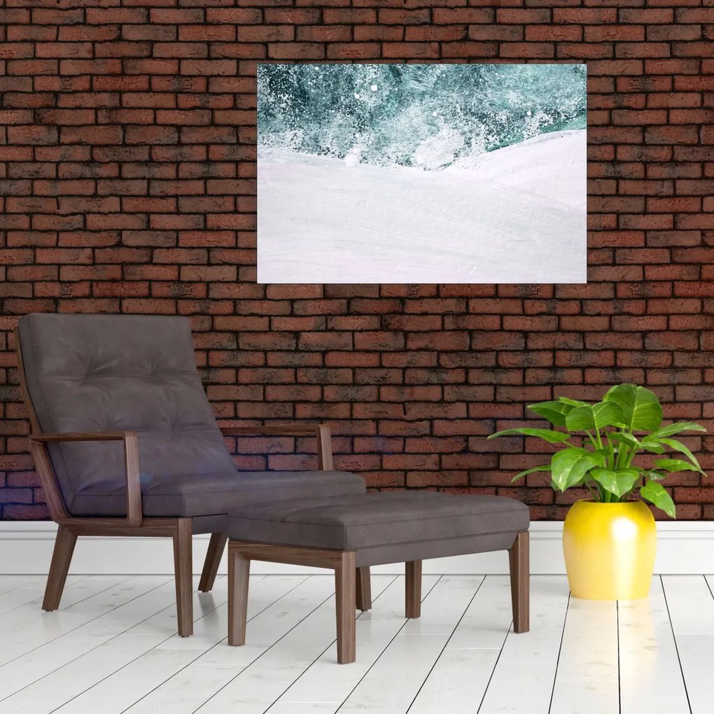 Obraz - Tyrkysová abstrakcia (90x60 cm)