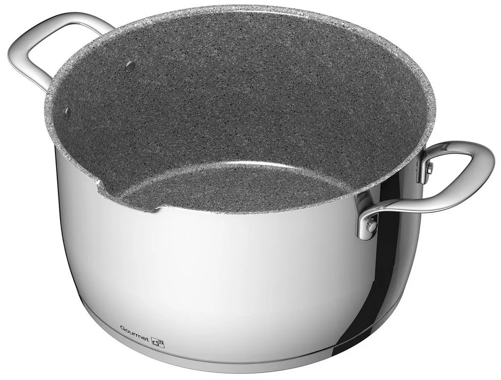 Hrniec G21 Gourmet Miracle s cedníkom 28 cm s pokrievkou nerez/greblon 60022155