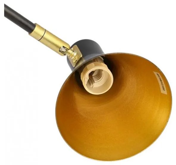 Candellux Čierno-zlatý závesný luster Less pre žiarovku 3x E14 33-70975