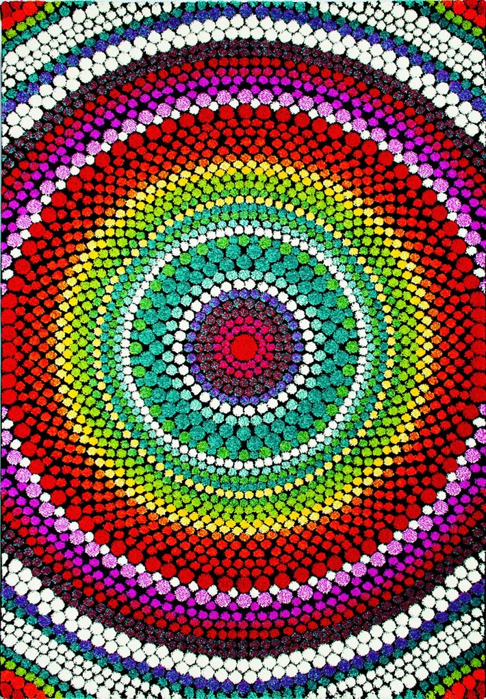 Medipa (Merinos), Kusový koberec Relief 22844-110 Multicolor, 140x200, viacfarebná, obývacia izba