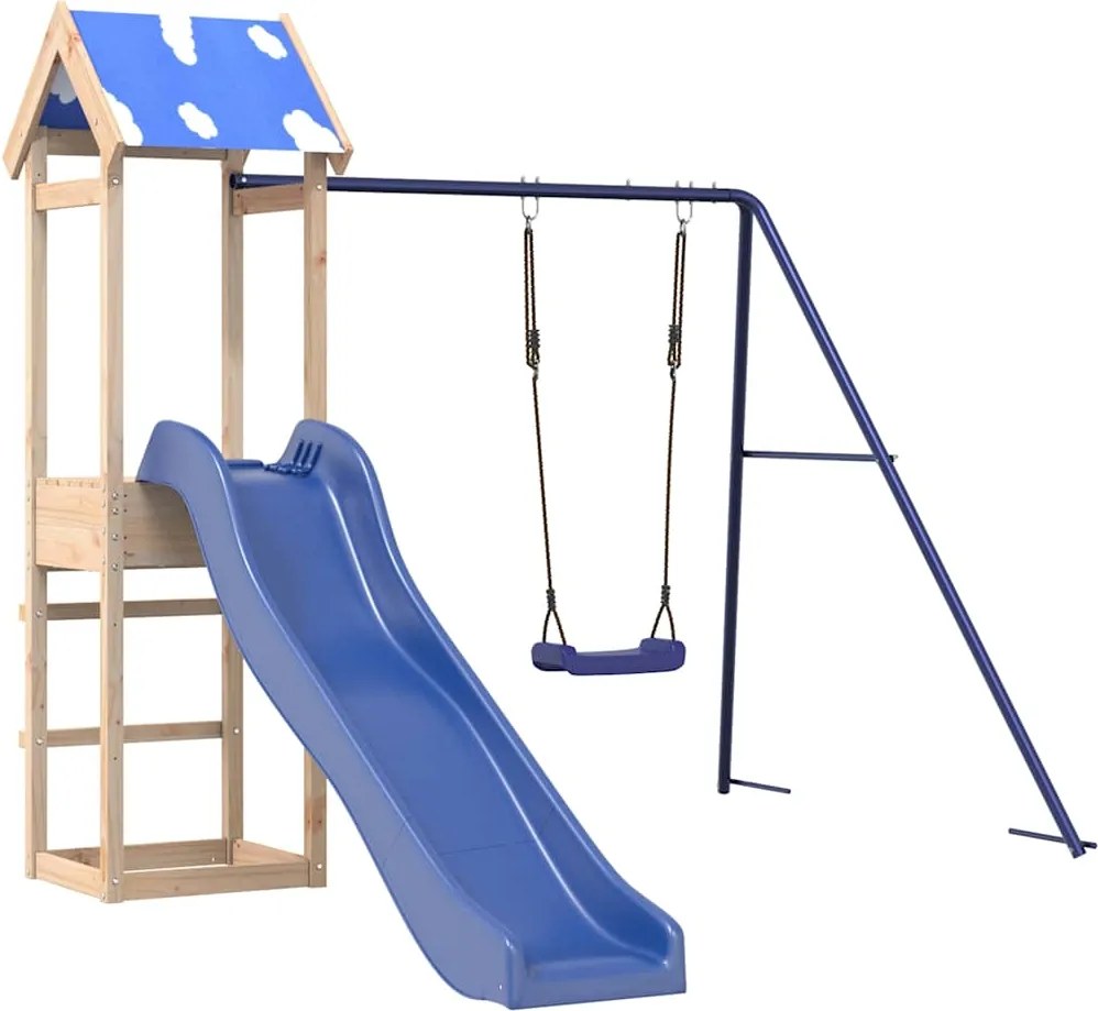 vidaXL Vonkajšia súprava na hranie masívna borovica