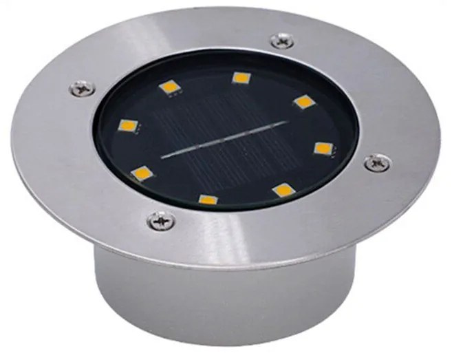 Bluegarden Toolight, LED solárna lampa 4,5cm 1ks P60048, strieborná, OGR-05685