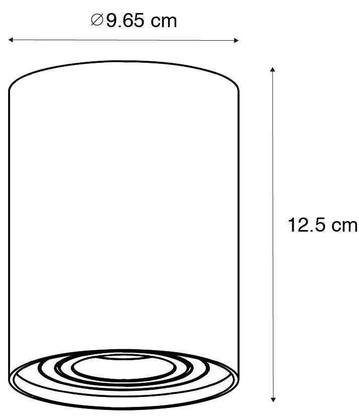 Inteligentný stropný reflektor tmavý bronz otočný a naklápací vrátane Wifi GU10 50mm - Rondoo Up