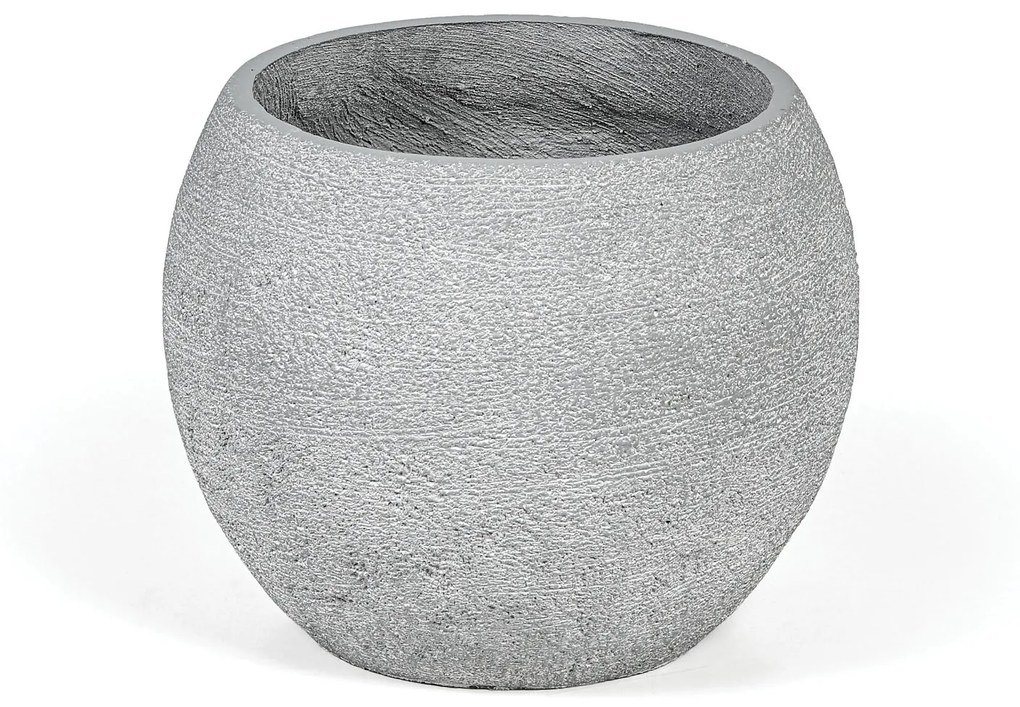 Kvetináč L 46 x 46 x 40 cm, cement, sivá