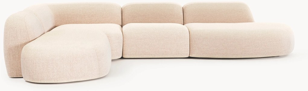 XL modulárna buklé rohová pohovka Wolke