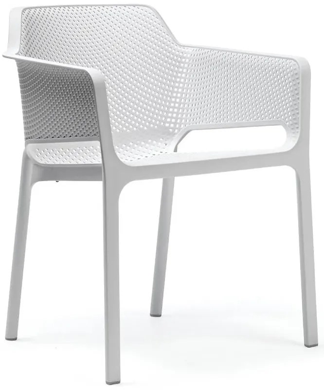 NARDI Záhradná stolička NET BIANCO, plastová