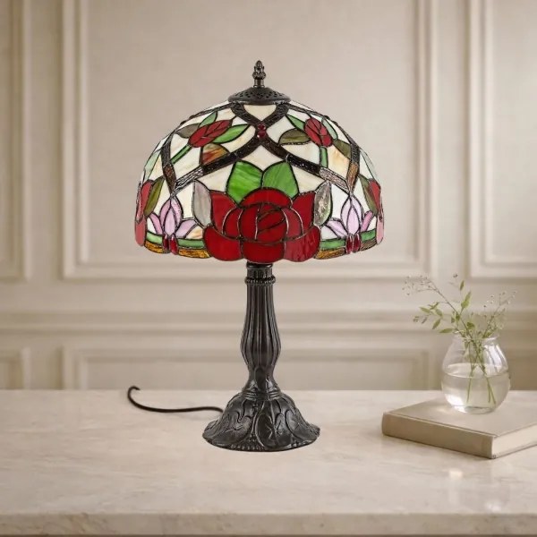 Brilagi - Tiffany vitrážová stolná lampa GARLAN 1xE27/40W/230V