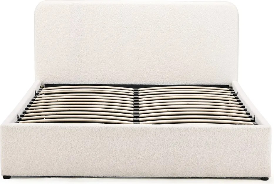 Noela Čalúnená posteľ s úložným priestorom biela TEDDY 140