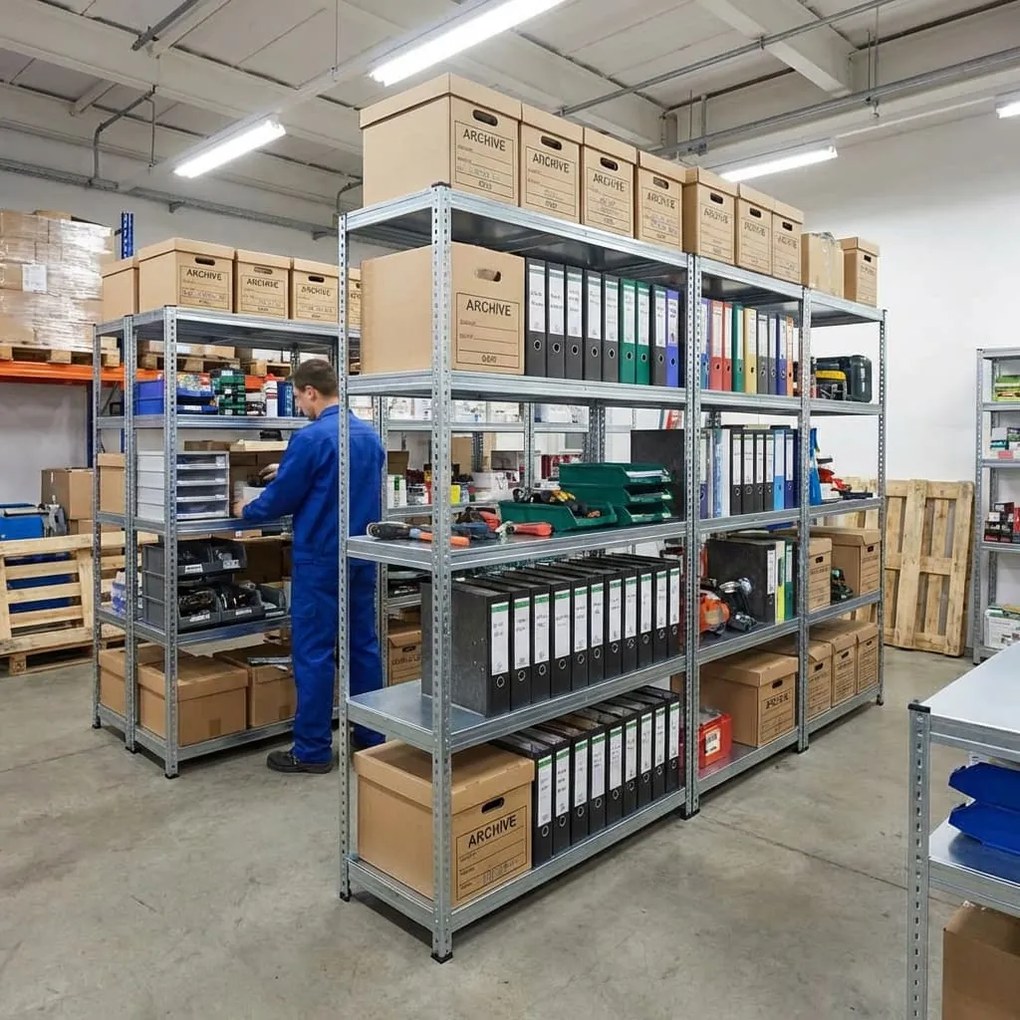 Skrutkový kovový regál, zinok