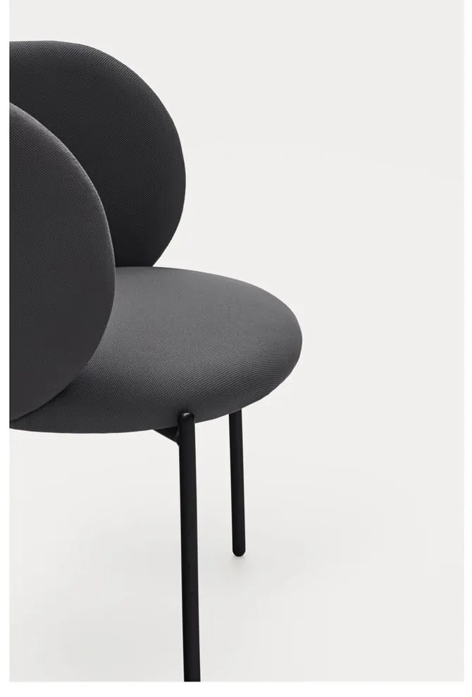 Tmavosivé čalúnené jedálenské kreslá v súprave 2 ks Mogi – Teulat
