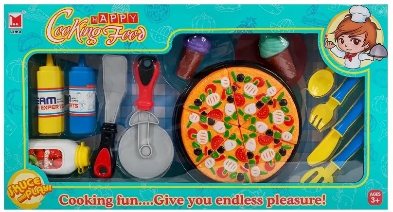 LEAN TOYS Pizza a zmrzlina - sada 20 prvkov