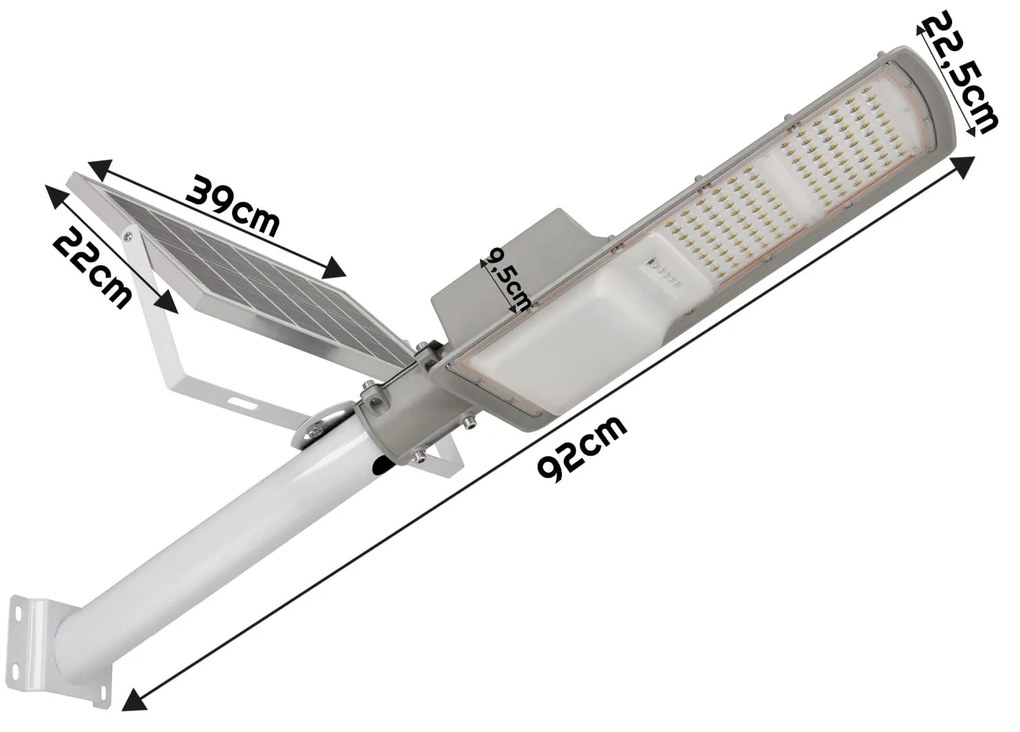 BERGE Solárna pouličná lampa LED 120W MOMBASA