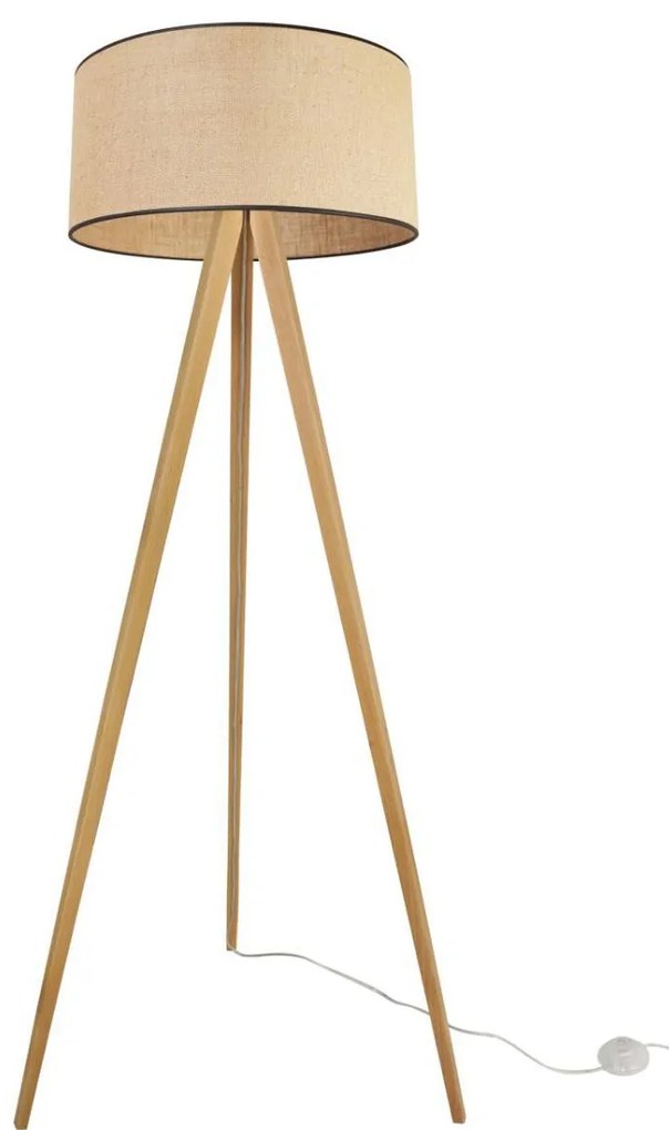 Stojacia lampa Juta, 1x jutové tienidlo, (výber zo 6 farieb konštrukcie), bl