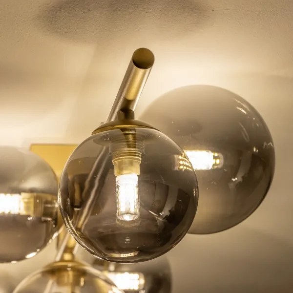 Brilagi - LED Prisadený luster MILLA 7xG9/3W/230V zlatá/dymová