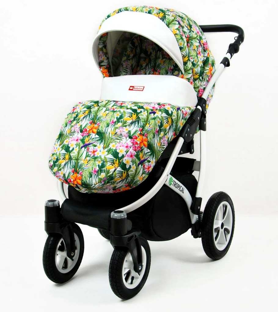 Kombinovaný kočík Raf-pol Tropical - Pastel Flamingos (2-kombinácia)
