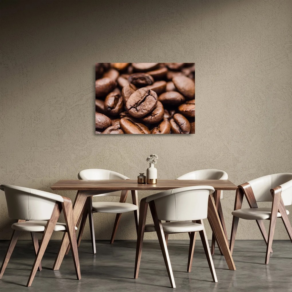 Sklenený obraz kávových zŕn (70x50 cm)