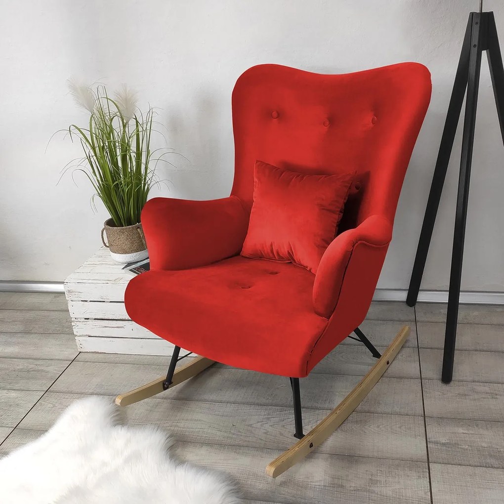 Hojdacie kreslo v škandinávskom štýle Blanco, Farby: Magic Velvet 2216